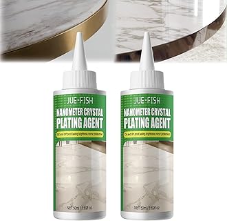 Marble Nano Crystal-Plating Agent, Stone Crystal Plating Agent, Nano Crystal Plating Agent for Kitchen, Marble&Granite&Quartz Countertop Cleaner and Polish (2PC)