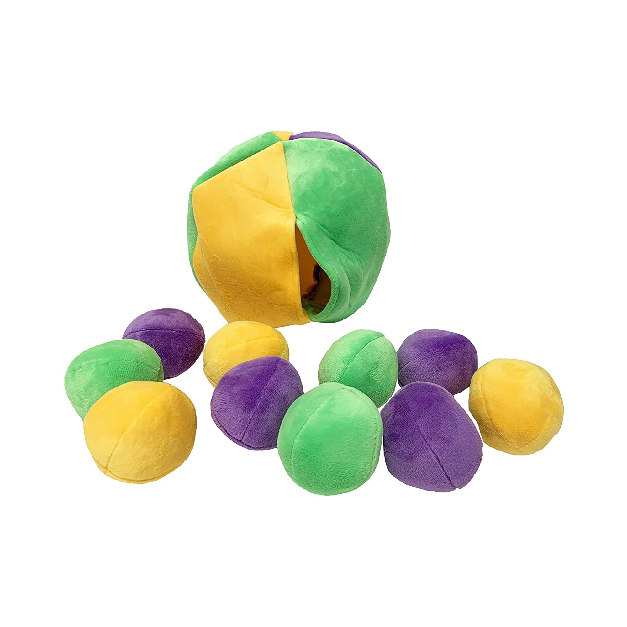 Pet Supplies : Midlee Hide a Ball Dog Puzzle Toy with 8 Plush