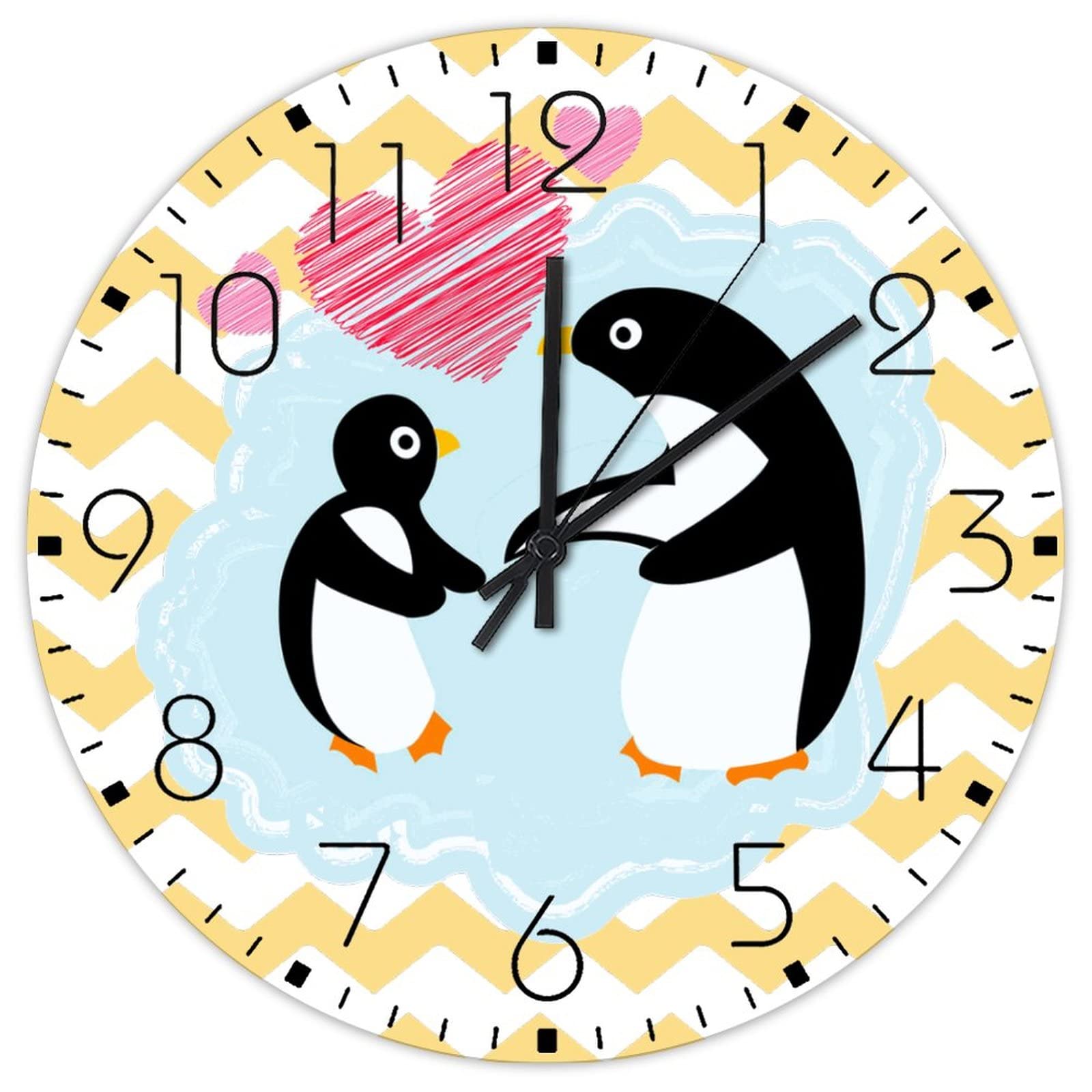 Horloge murale silencieuse à piles 30 cm sans cadre pour bureau et salon