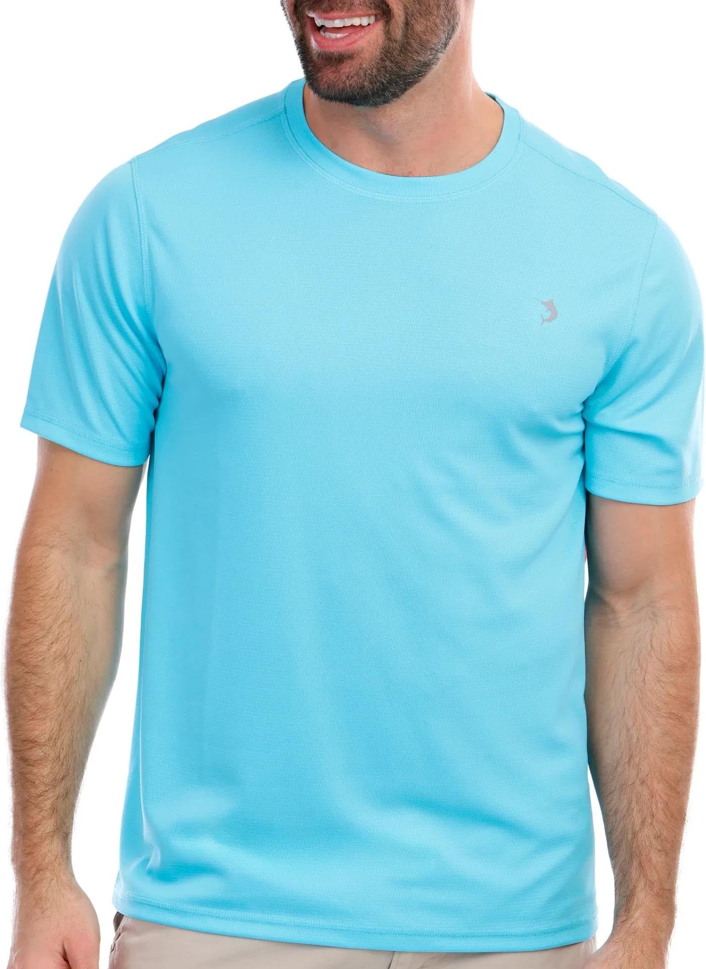 Mens Freeline Solid Short Sleeve Top Medium Bachelor Blue