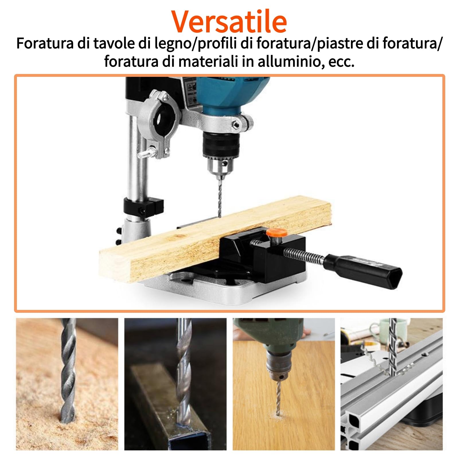 Supporto per Trapano Elettrico Multifunzione Supporto Smerigliatrice, Staffa per Smerigliatrice Trapano a Colonna Morsetto Banco Lavoro Utensile Rotante Lavorazione Legno