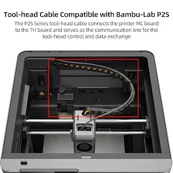Tool-Head Cable Replacement Compatible with BambuLab P2S: Connction Wire for Data Exchange or Signal Transfer 3D Printer Accessories