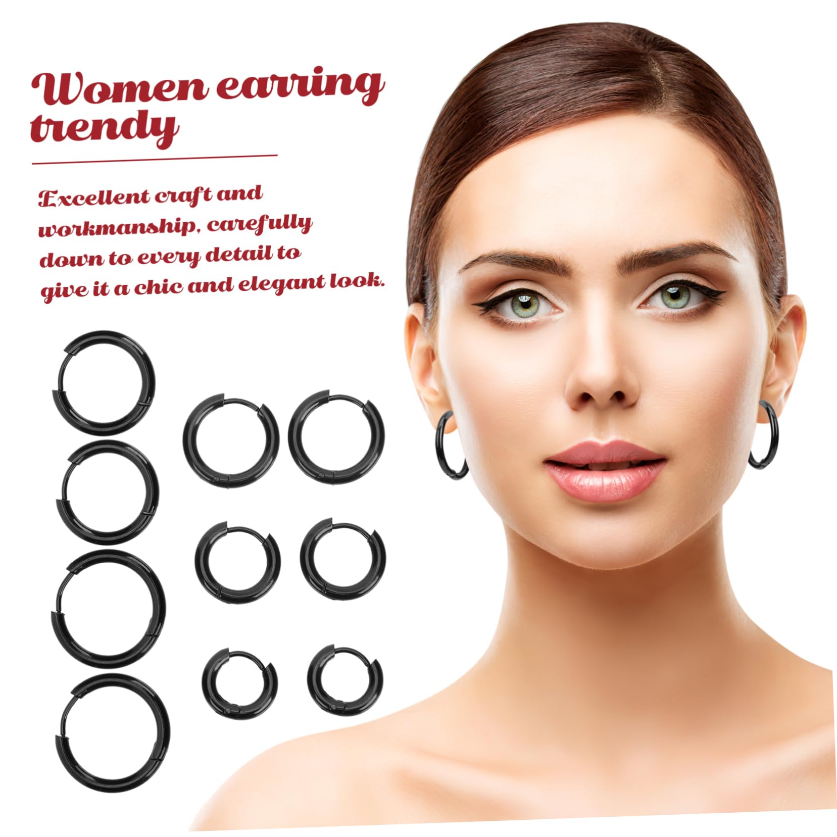 LIFKOME 50piezas Pendientes Inoxidable Hipoalergénicos Para Mujeres De Pendientes Redondos Antialérgicos y Elegantes Para Ocasiones Especiales
