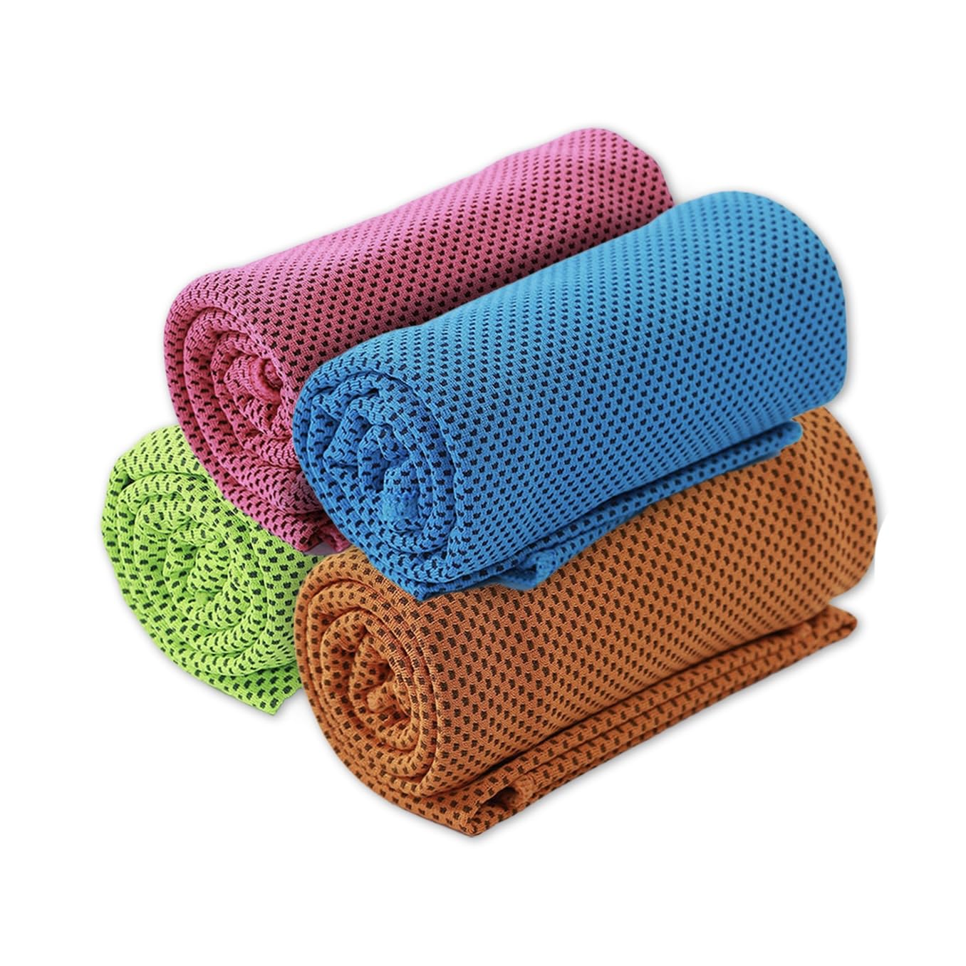 Baisebaofu Men's 4 Pack Cooling Towels Soft Breathable Instant Cooling Towel Reusable Sweat Absorbent Towel For Gym Running Golf Camping Workout For And Wo (4)