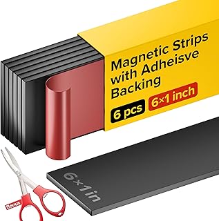 X-bet MAGNET Magnetic Strips with Adhesive Backing - Magnetic Tape for C...