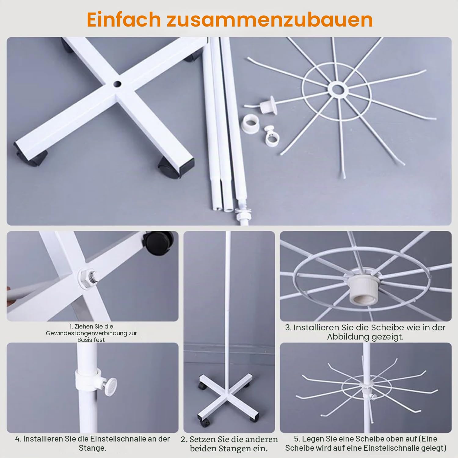 Verkaufsständer Multifunktionales Drehregal,verkaufsstand,Metall-Display-Regal,Vertikale Regale Für Einzelhandelsgeschäfte Und Supermärkte,Für Hüte,Schmuck,Accessoires,Etc. (Weiß, 5 Schichten)