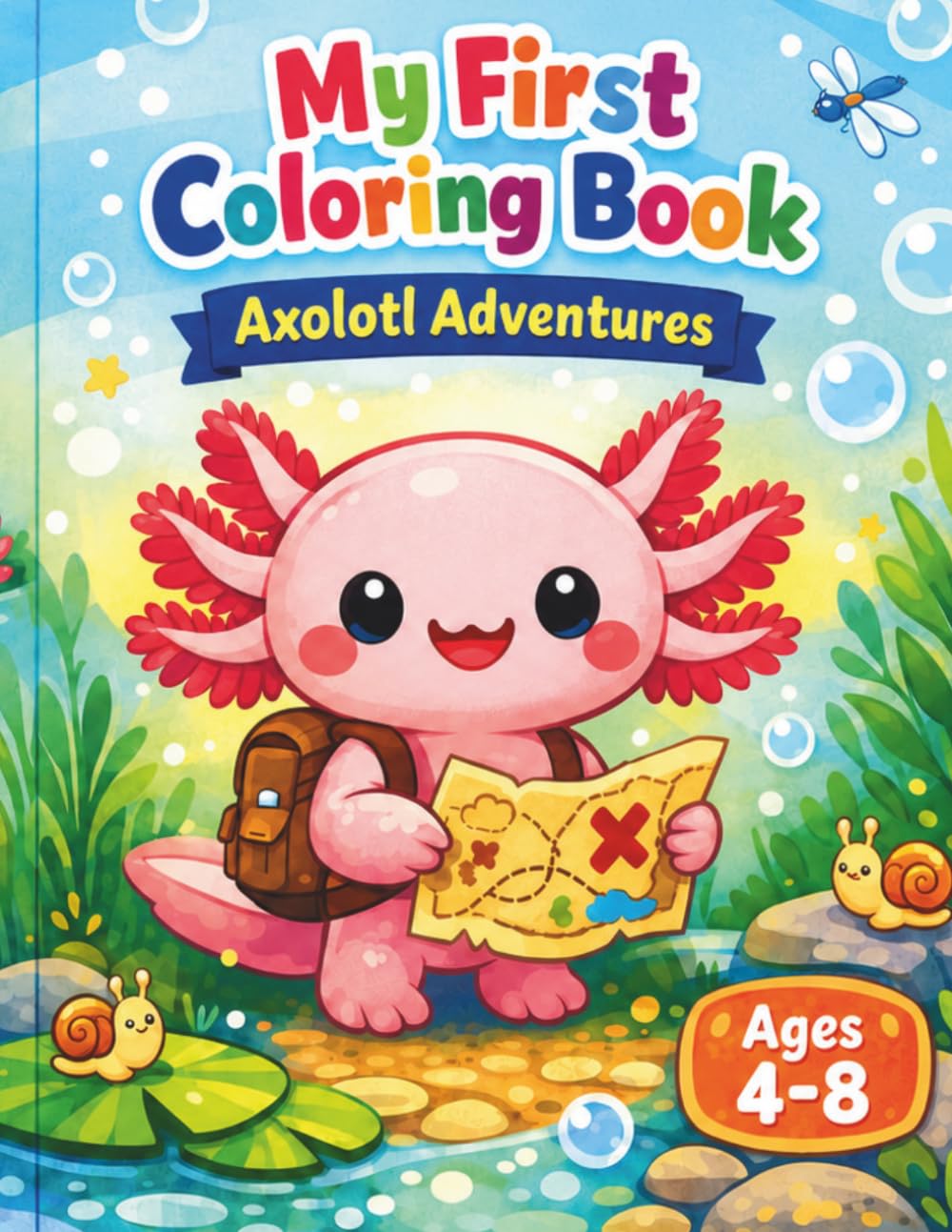 My First Coloring Book: Axolotl Adventures
