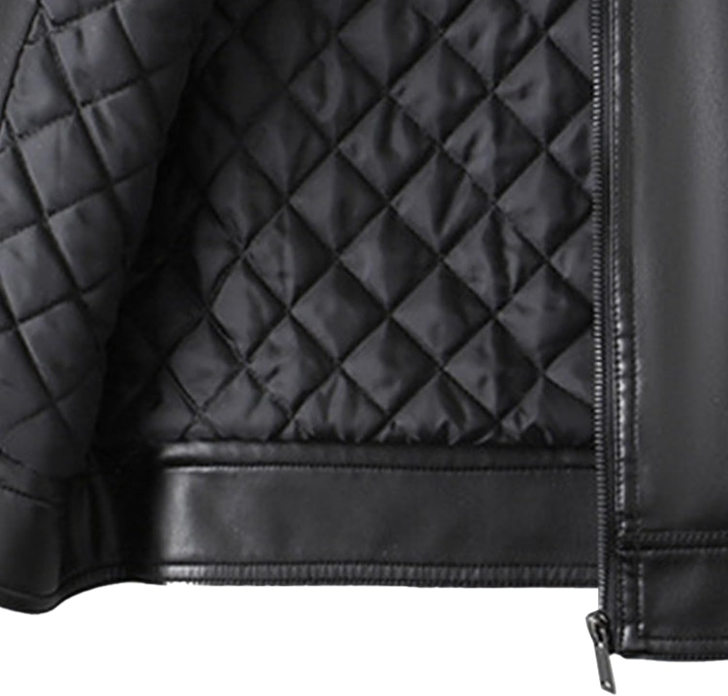 Maiyifu-GJ Mens Leather Jackets Windbreaker Casual Slim Fit Faux Leather Jacket Spring Fall Lightweight Motorcycle Biker Coat