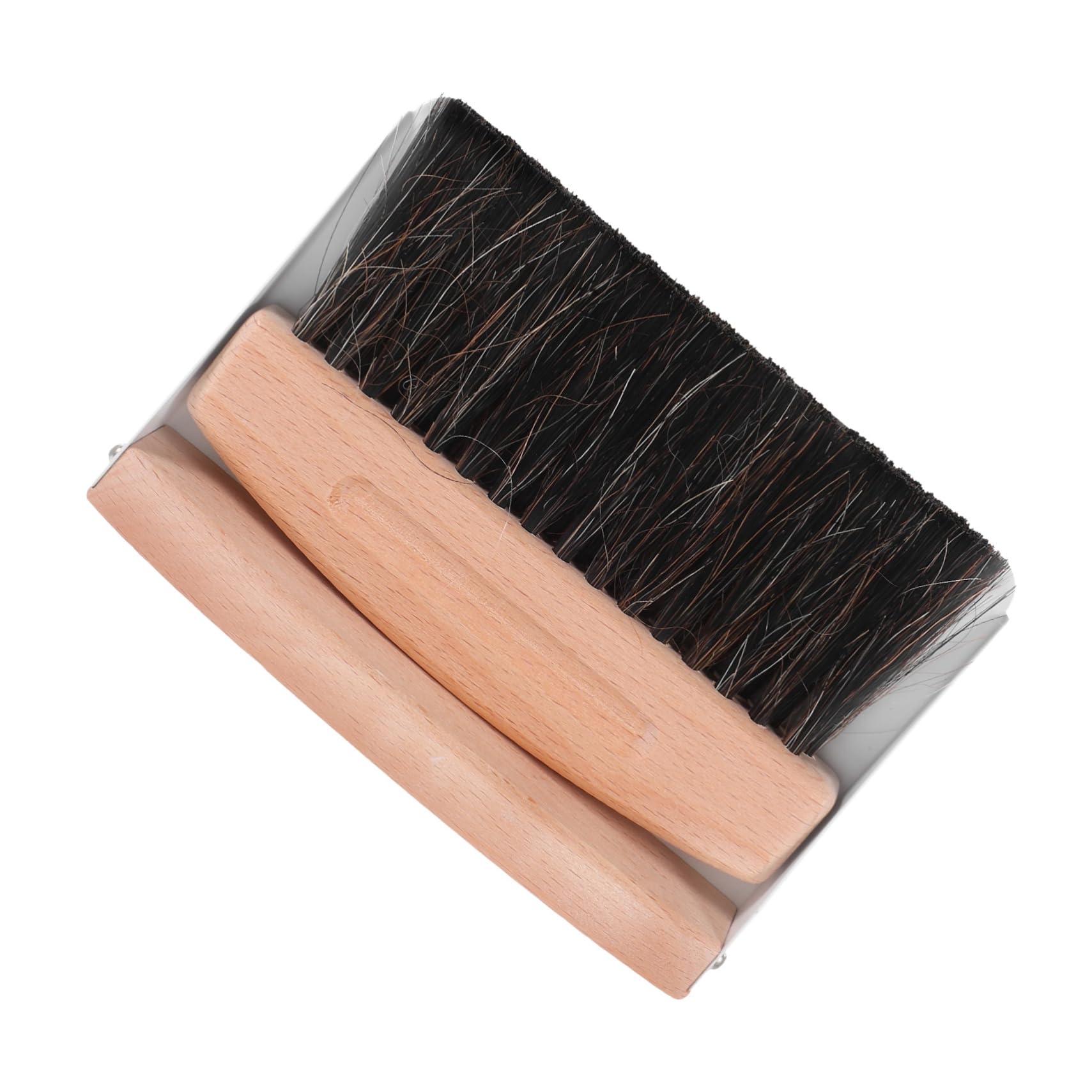 Set Mini Scopa da Tavolo e Paletta in Plastica Bianca, Spazzola Portatile Compatta Setole Miste Sintetiche e Naturali, Pulizia e Risparmio Spazio per Scrivania, Ufficio e Auto