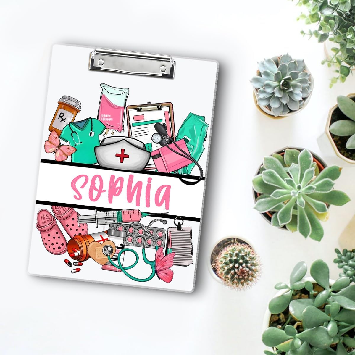 Personalized Nurse Clipboard with Name, Nurse Gift, RN NICU Nurse School Acrylic Clipboard, Doctor Hospital Essentials, New Nurse Gift, Nurse Stuff