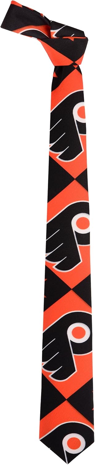 FOCO Philadelphia Flyers Patches Ugly Printed Tie - Mens