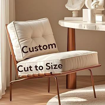 SINCERE Custom Chair Pad, Tufted Chair Cushion for Dining/Kitchen, Seat Pad & Backrest Pillow with Washable Cover and Ties, Waterproof Deep Seating for Patio Furniture, Tatami Floor Pillow