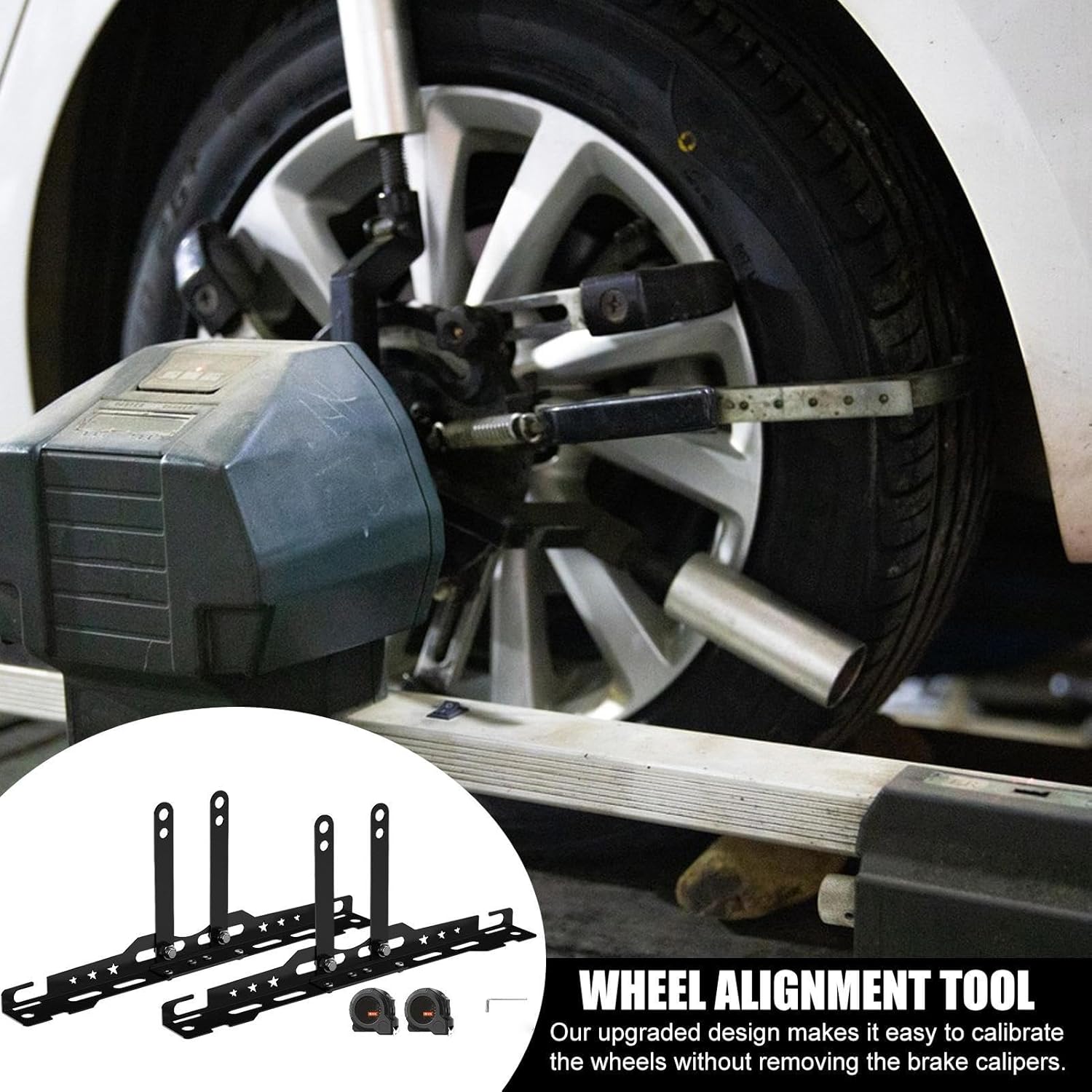 Wheel Alignment Tool - Tire Repair Alignment Plates,Front End Balance Tool - for Car Bicycle Motorcycle Truck Sedan SUV Garage Home Workshop