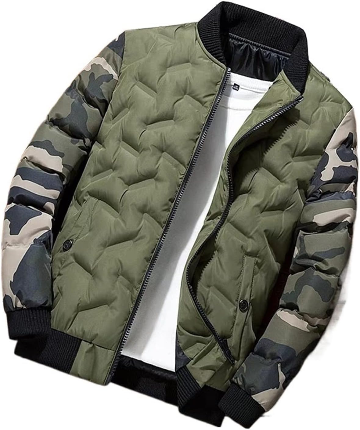 ZAMASSZAMASS Mens Winter Coats Pocket Windproof Parka Men's Winter Plus Warm Padded Men's Casual Parka Coat Men's Coat Suit Classic (Color : Dark blue, Size : 4XL)
