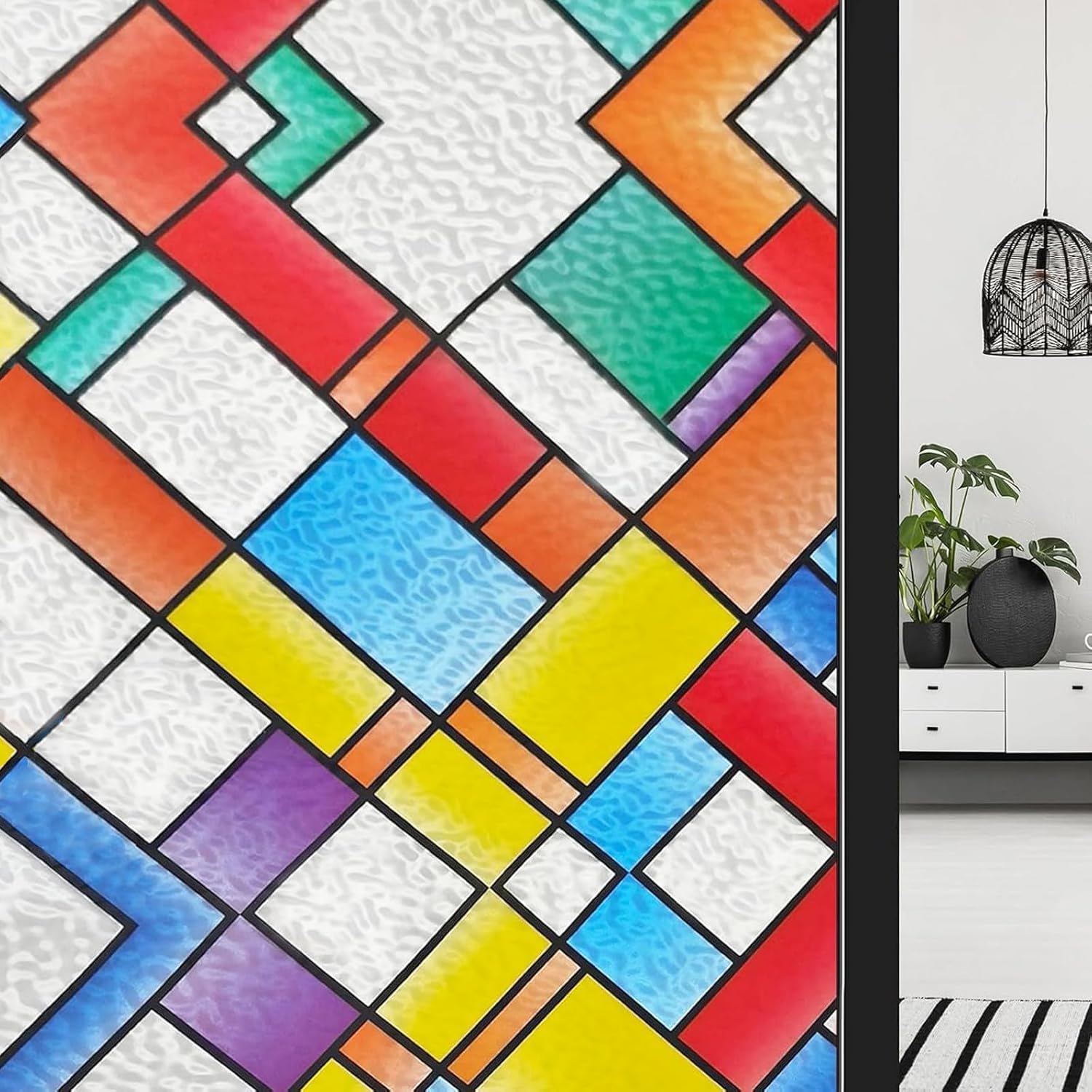 Film de fenêtre autocollant pour porte en verre occultant 3D