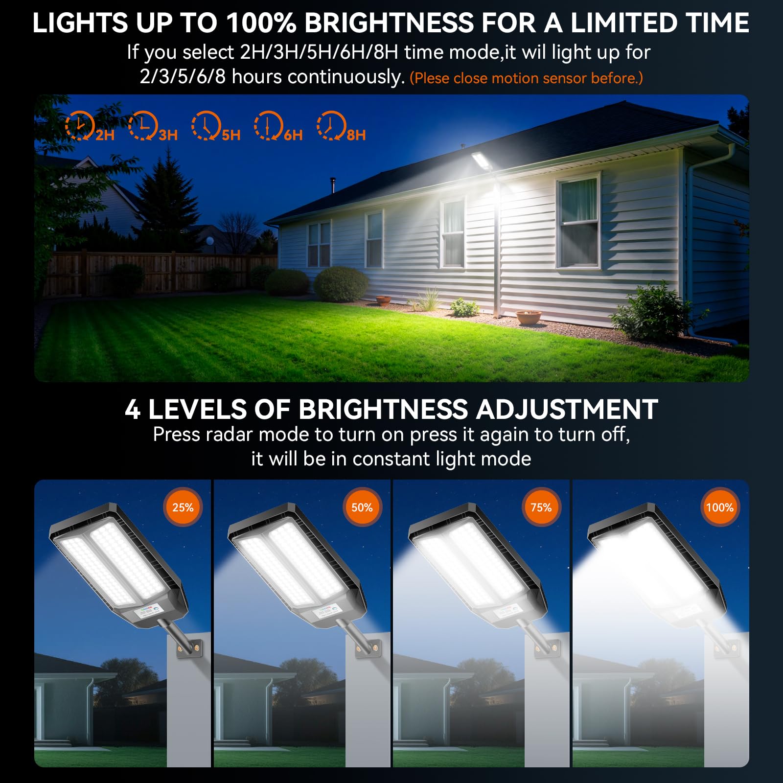 700W Lampione Solare,Lampade Solari per Esterni con Sensore di Movimento e Telecomando, IP67 Impermeabile, 4 Modalità di Illuminazione,6500K Super Luminoso per Giardino,Cortile,Strada,Garage