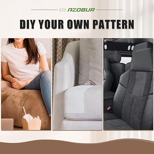 Miniatura 6 de Azobur Parches para sofá, cinta de tela duradera extra grande, ideal para reparación de tapicería automotriz, impermeable, autoadhesivo, arreglar