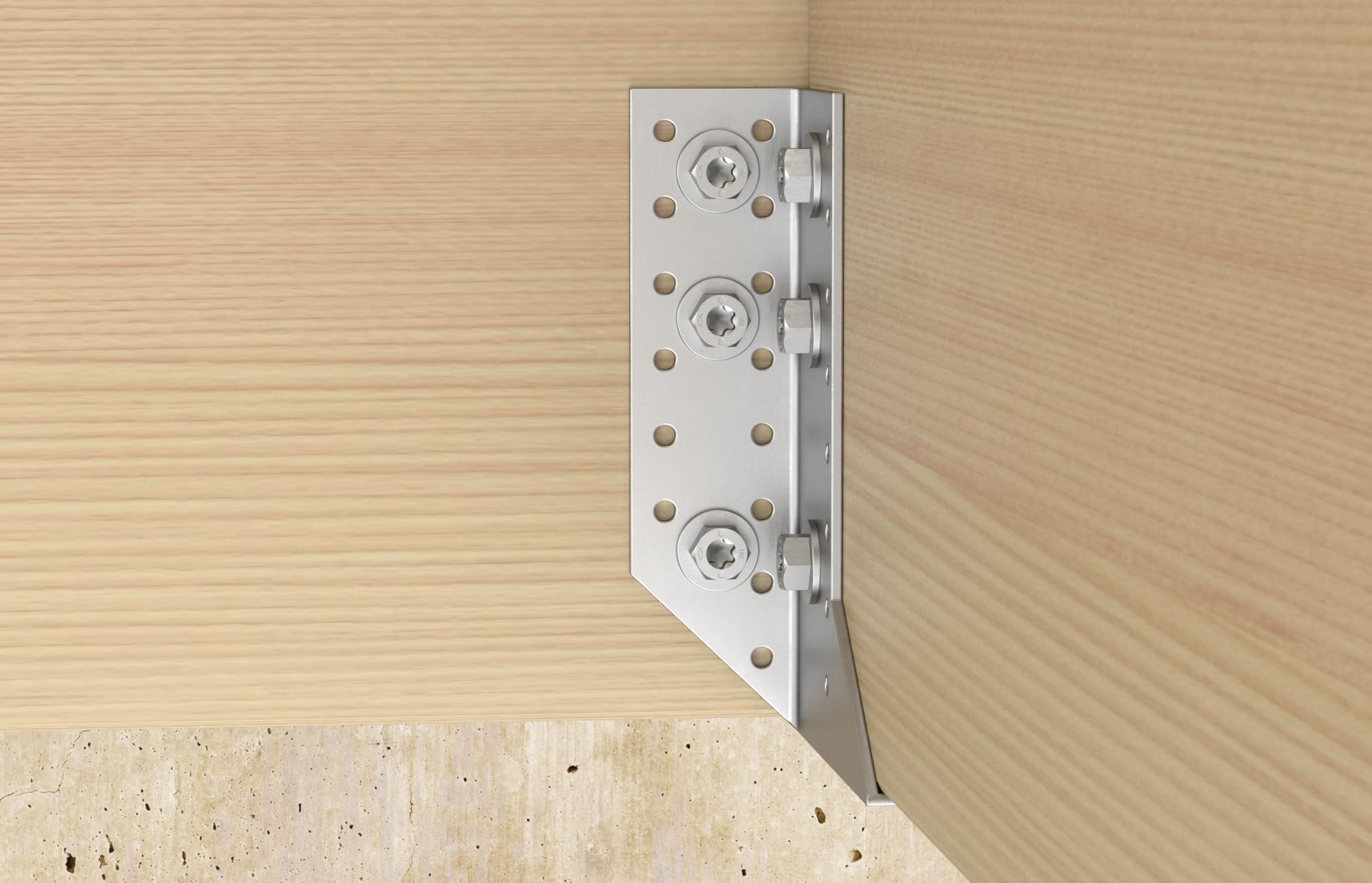 fischer - Tirefond PowerFast FPF II HWTF 10,0x80 revêtement zingué, Filetage Total, tête hexagonale avec Empreinte Torx/Boîte de 50
