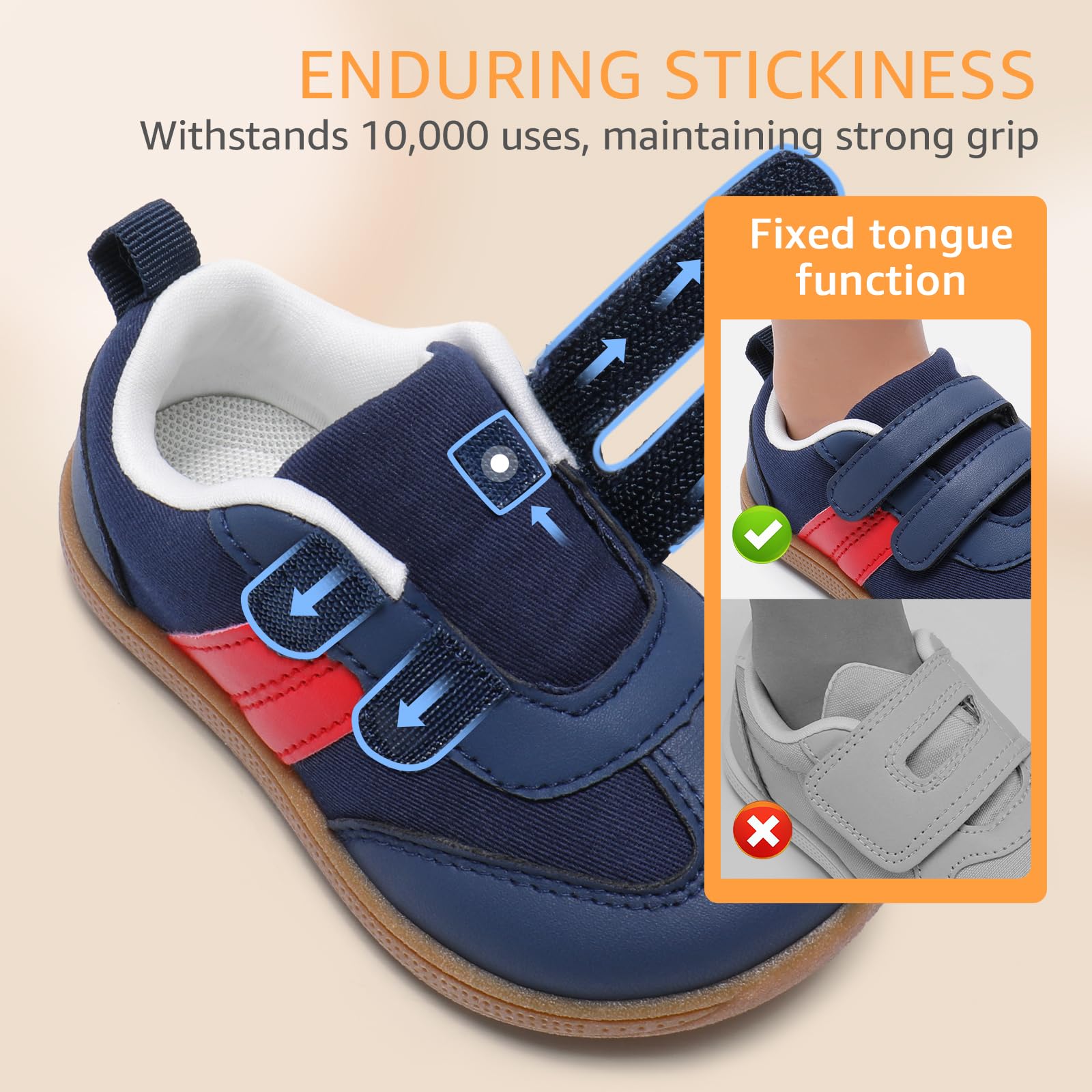 STQ KIDS Scarpe Bambino Bambina Sneakers Punta Larga Antiscivolo Leggere Primi Passi Outdoor Tennis attività
