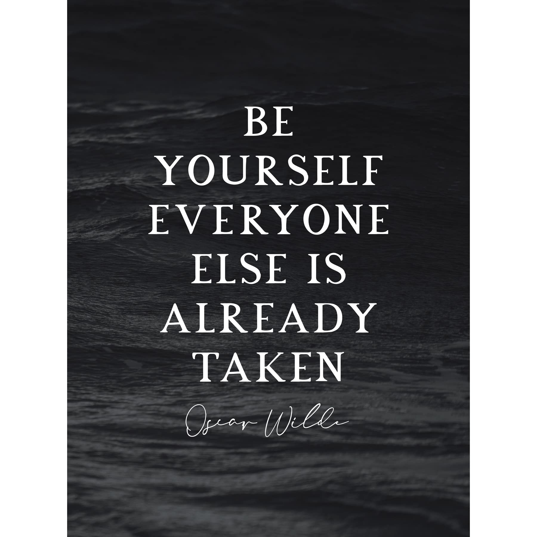 Artery8 Slate Quote Oscar Wilde Be Yourself Large Wall Art Poster Print Thick Paper 18X24 Inch