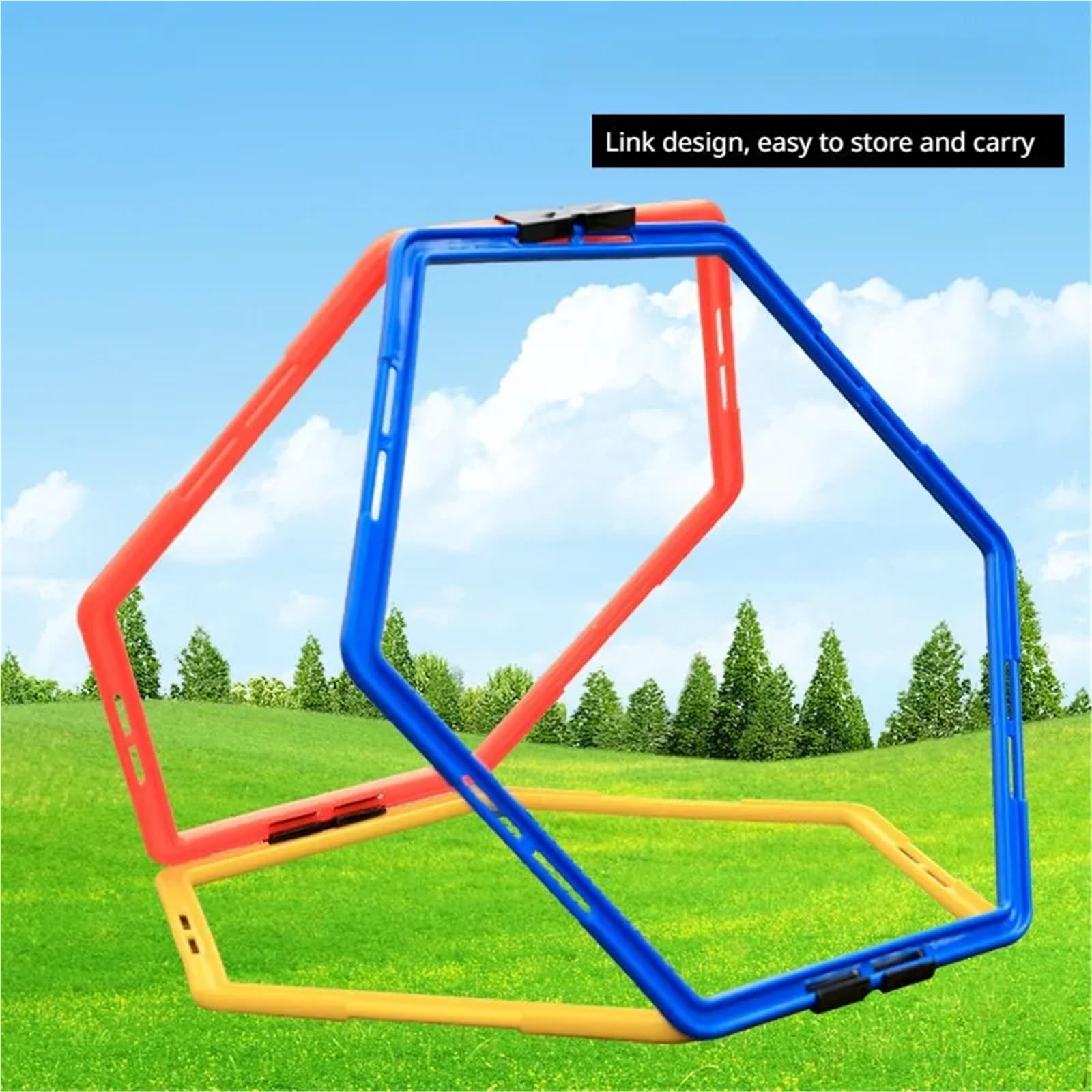 Zestaw pierścieni rzucania rzucanie pierścieniami, Pierścienie Agility Multicolor 56,5 cm, 6 sztuk do treningu pracy nóg