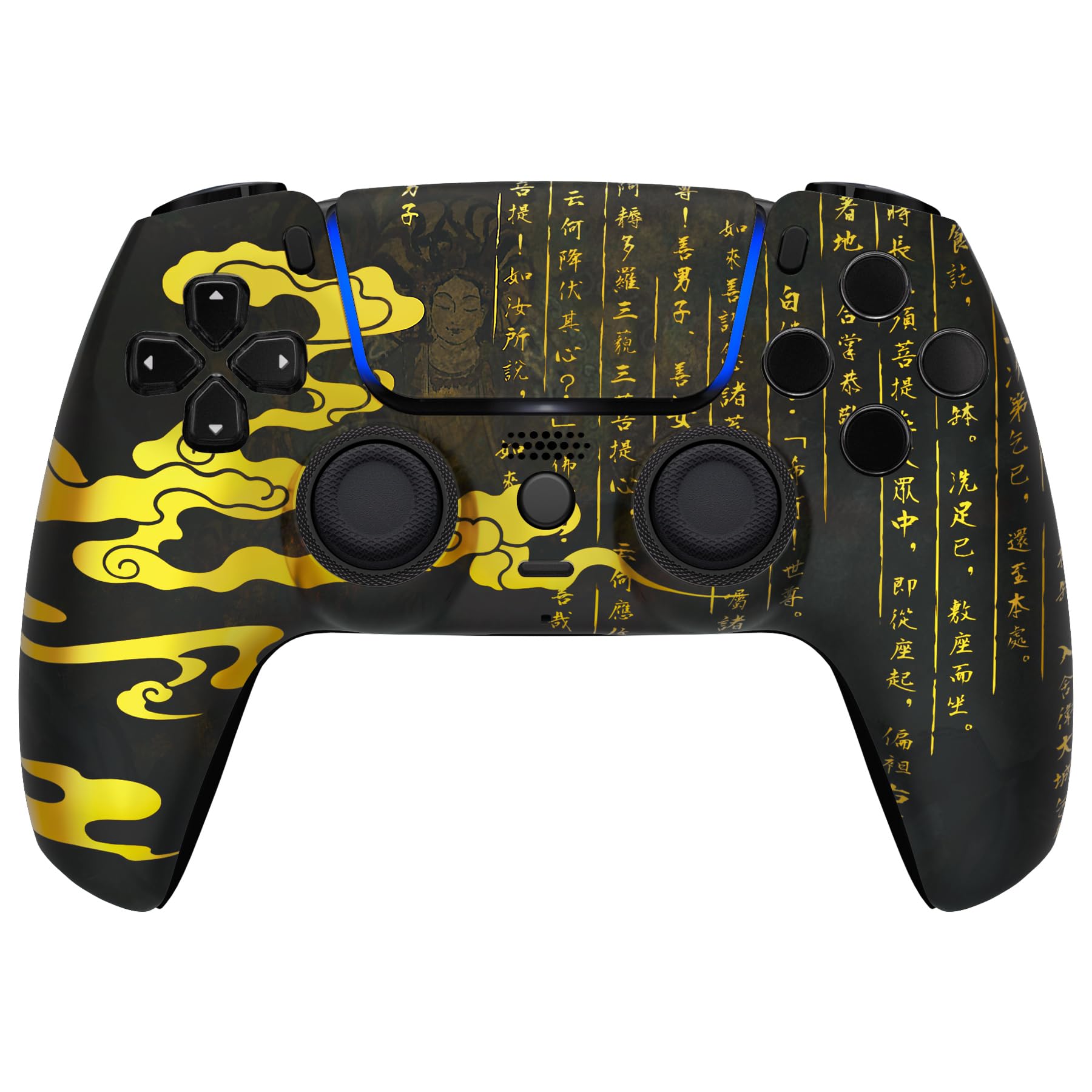 eXtremeRate Luna Cover per ps5 Controller Joystick,Shell Frontale Touchpad Ricambio,Scocca Ridisegnata&Anelli per ps5 Joypad BDM 010/020/030/040/050-Mito Orientale