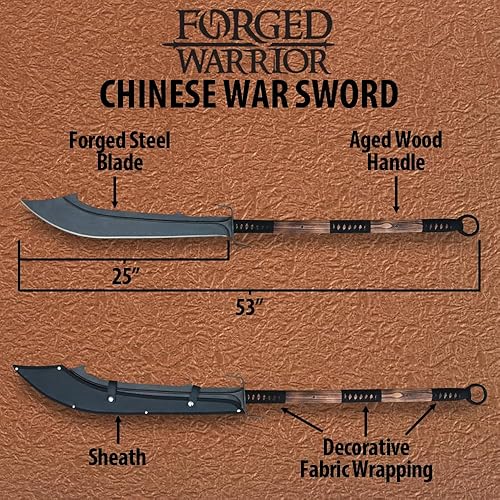 Miniatura 2 de Lanza de espada corta forjada de guerrero de la selva, mango de acero de resorte de alto carbono (espada china)