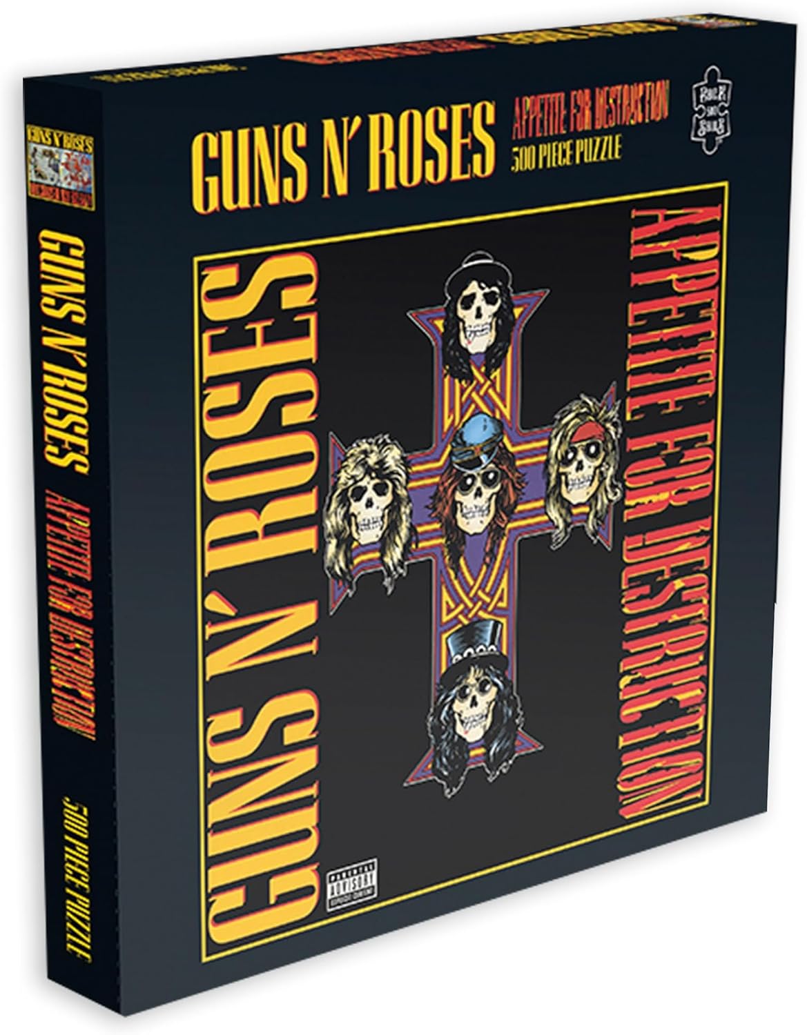 Guns N Roses Appetite for Destruction 500 Piece Jigsaw Puzzle – Rock Band Puzzles Album Cover GNR Gifts 16"x16" Collectible Merchandise by ROCK SAWS