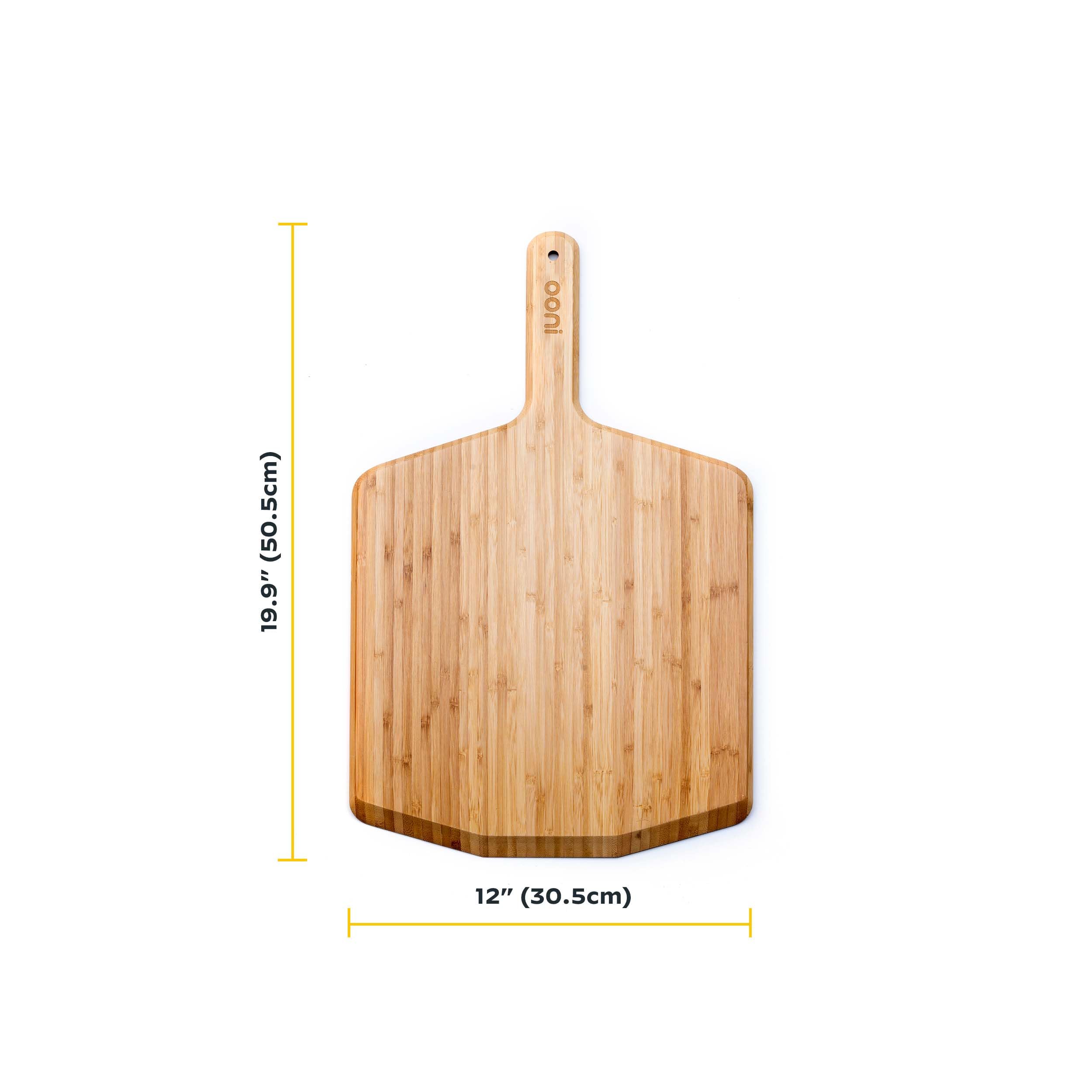 Ooni Pala de pizza de bambú de 30 cm – Tabla de servir – Tabla de pizza de madera – Pala para horno de pizza – Accesorios Ooni
