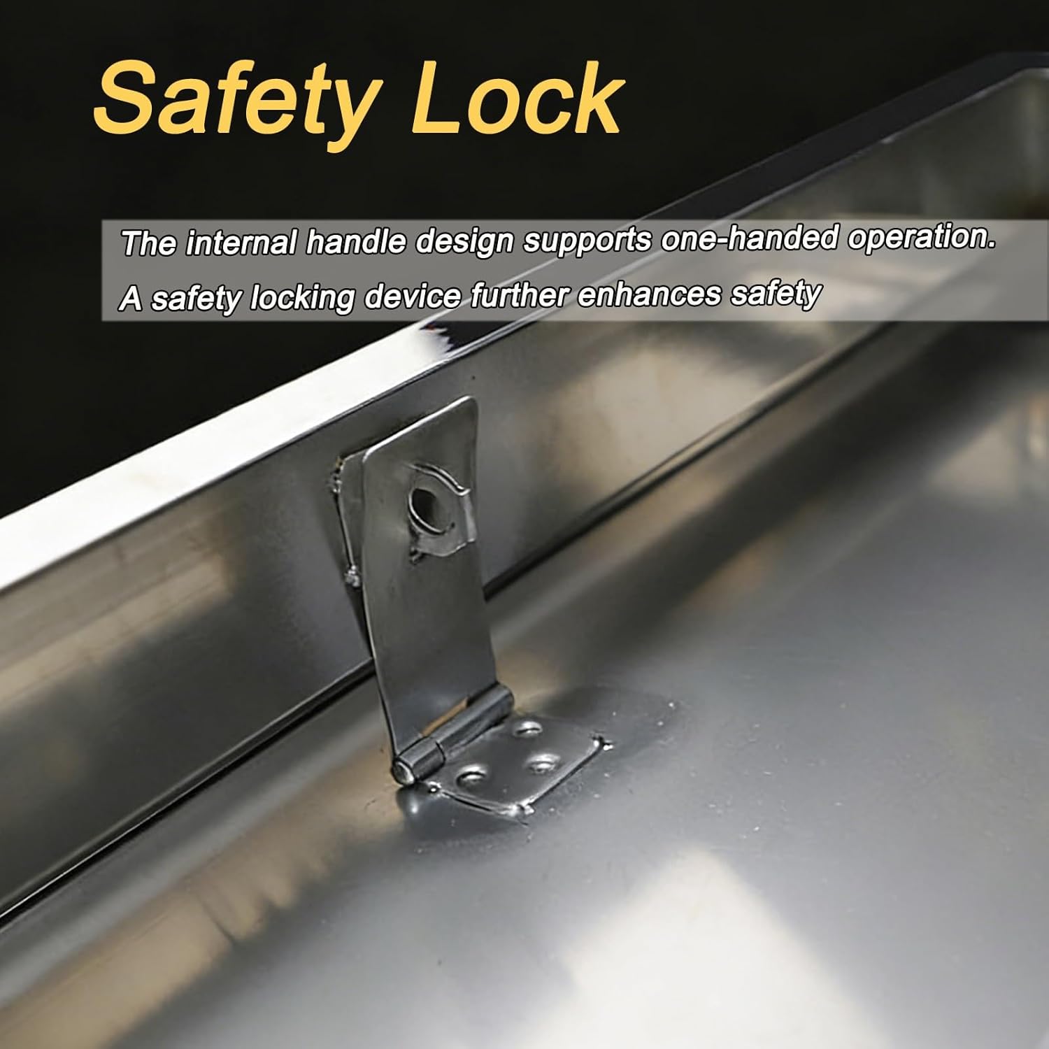 Attic Access Door, 304 Stainless Steel Roof Access Hatch Cover with Safety Lock, Back Reinforced Double Crossbars, Cellar Export Lid for Home Basement(85x85cm/33.5x33.5in)