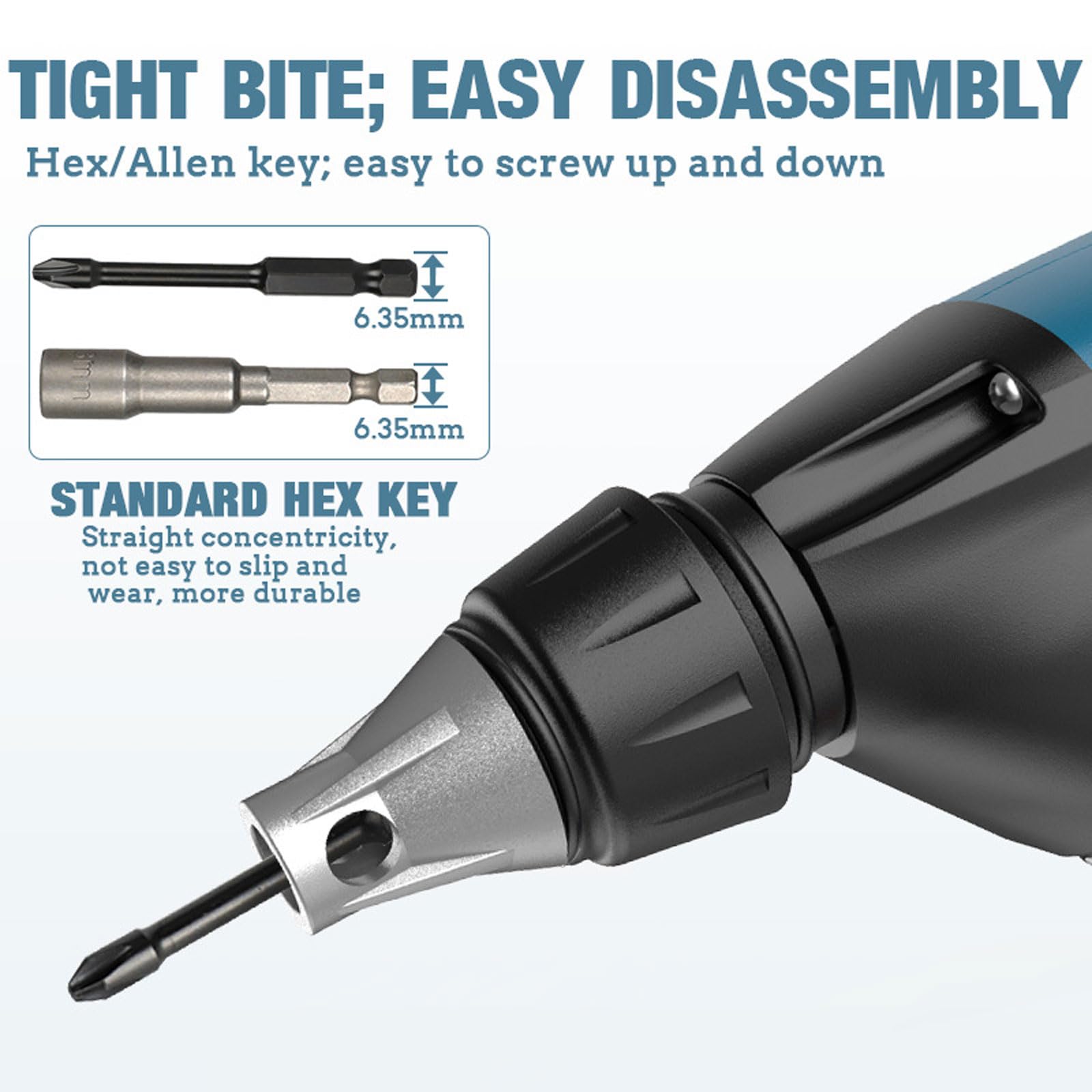 Pistola de tornillo inalámbrica para paneles de yeso, pistola de tornillo de alimentación automática 0-4200 RPM, pistola de tornillo eléctrica para bricolaje y uso profesional, incluye caja de