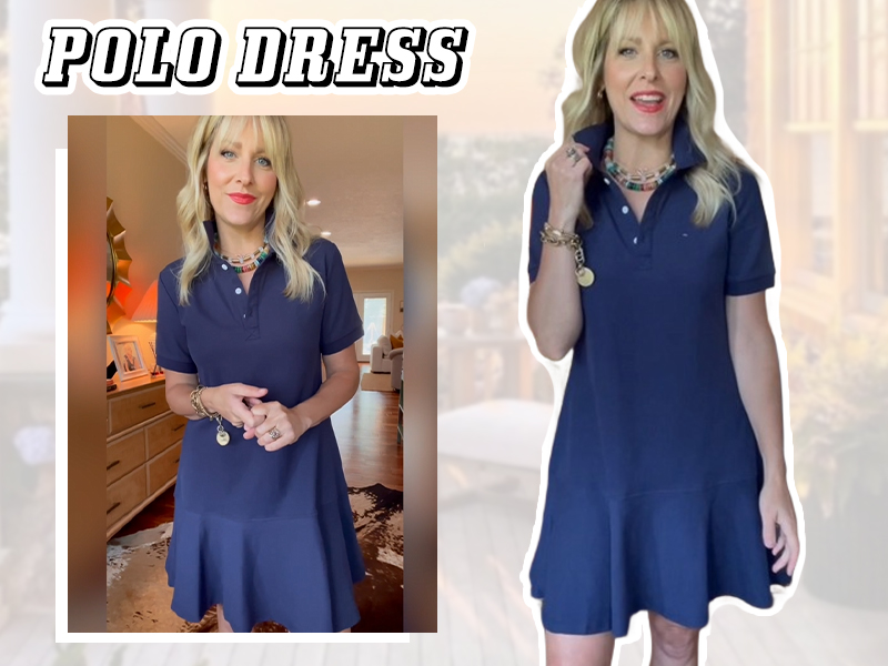 Amazon.com: YEXPINE Polo Dress for Women Short Sleeve Ruffle Hem