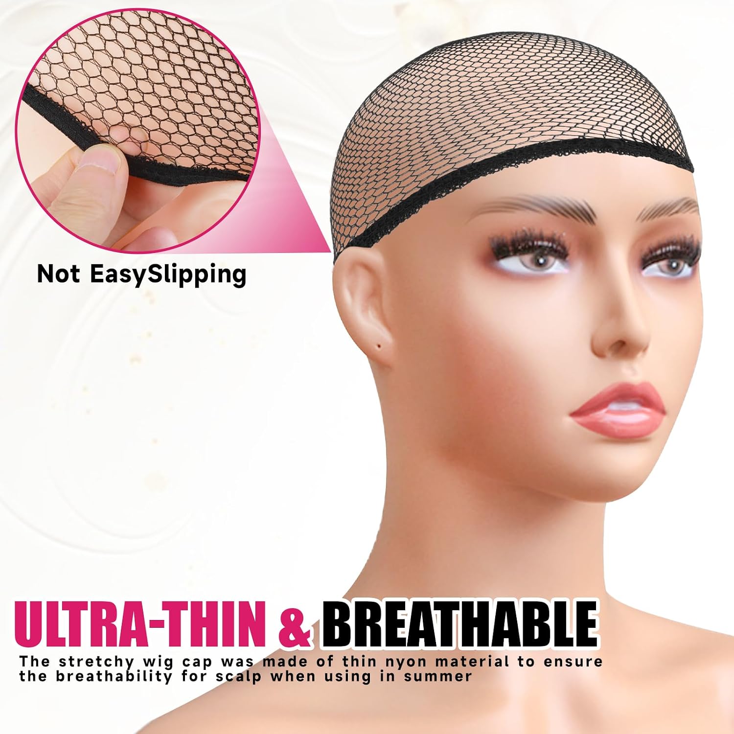 14 Pcs Wig Caps Mesh Wig Cap Crochet Wig Cap Net Black Hair Net for Wig Open End Stretchable Weaving Hair Nets Fishnet Mesh Wig Caps Net for Women Men Sleeping Hairnet Cosplay Wig Installation Kit