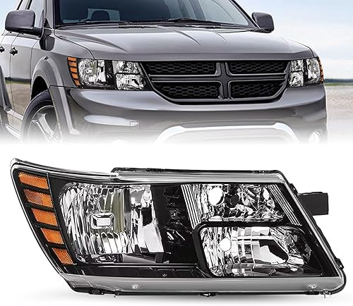 JSBOYAT Compatible con el conjunto de faros delanteros Dodge Journey 09-20, repuesto original de faro halógeno derecholado del pasajero (RH)