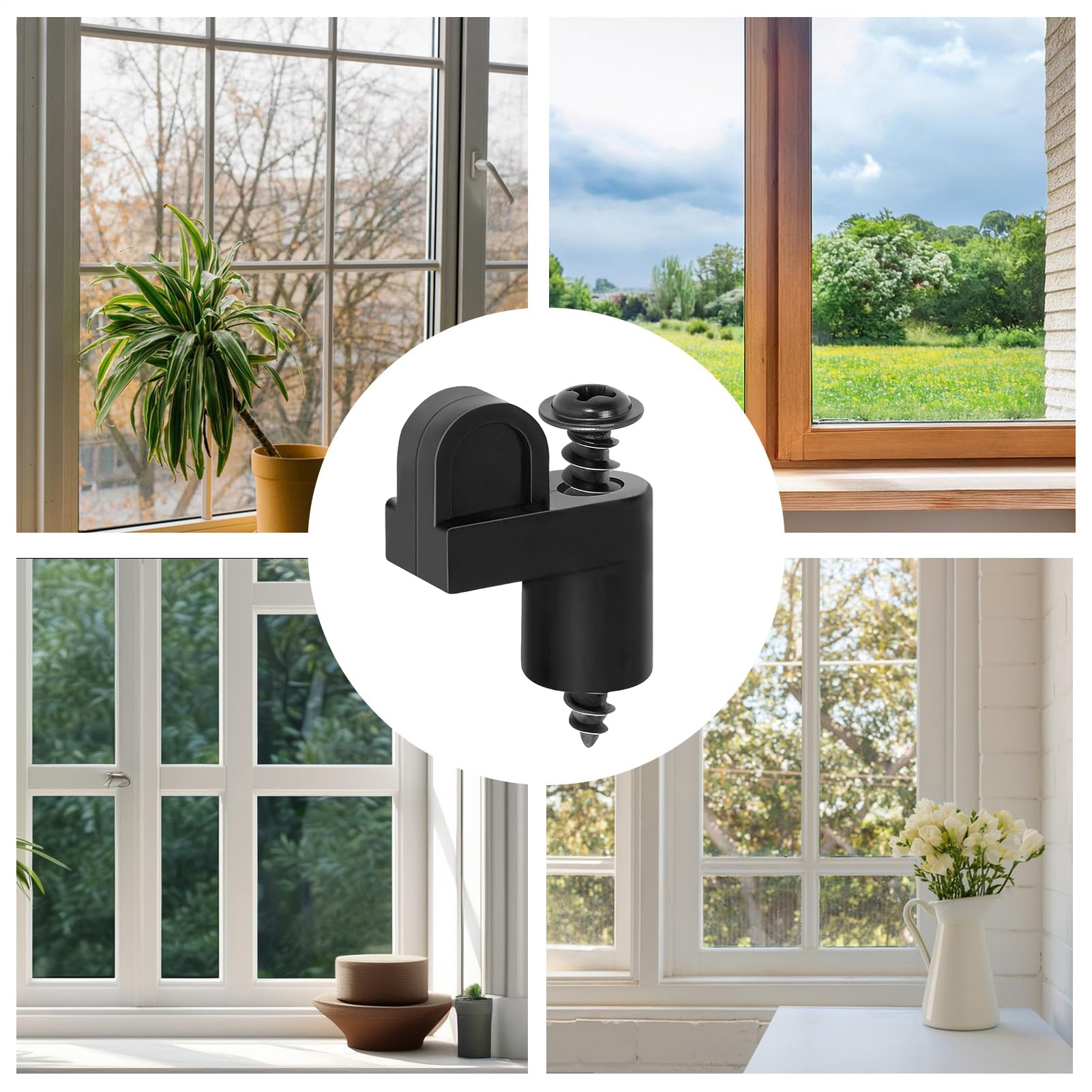 Sujetadores para Mosquiteras - 48 Piezas 9.5 mm Sujetador De Alta Resistencia - Clip Para Mosquiteros De Ventana Para Sostener La Malla | Para Reparación en Apartamento, Casa, Dormitorio,
