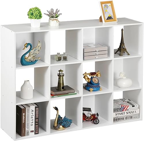 Miniatura 10 de Organizador de estantes de almacenamiento de 9 cubos, unidad de organización de estantería de madera, estantes de cubo para el hogar, oficina,