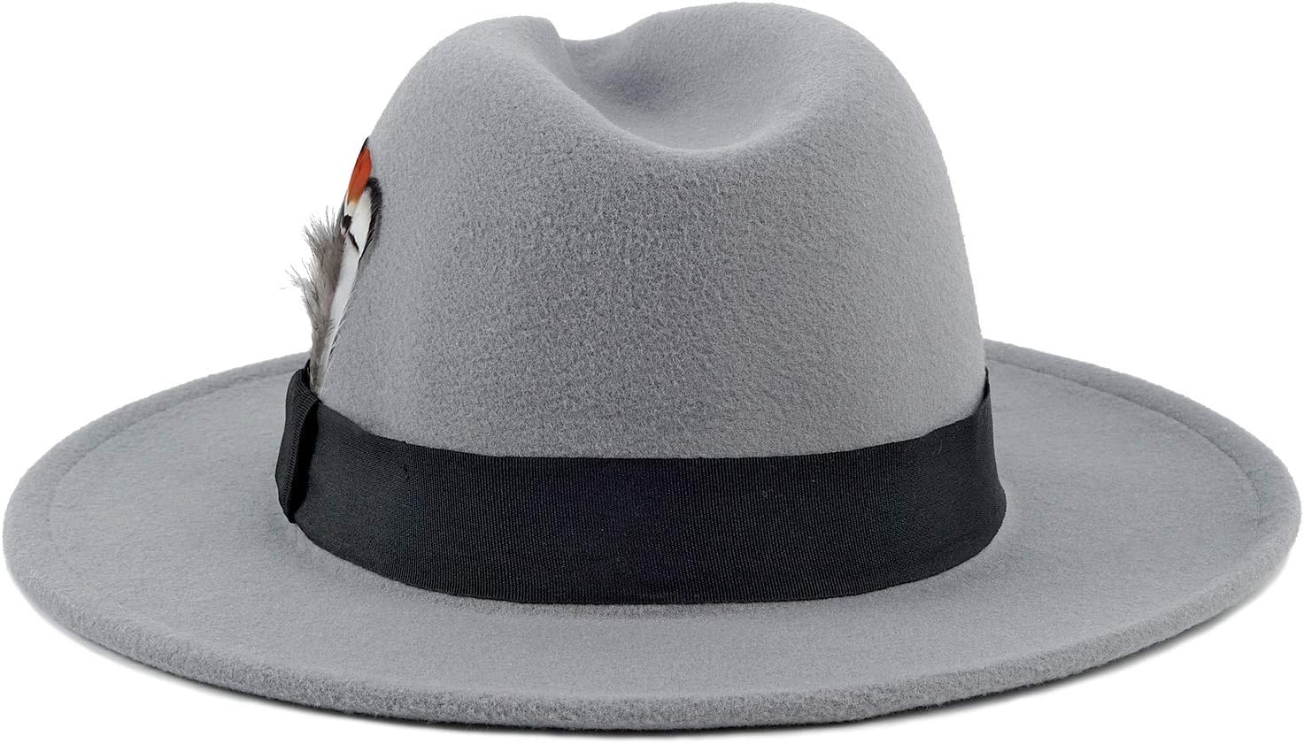 FADACHY Classic Fedora Hats for Men & Women Wide Brim Felt Hat Panama Dress Fedora Hat - Image 5
