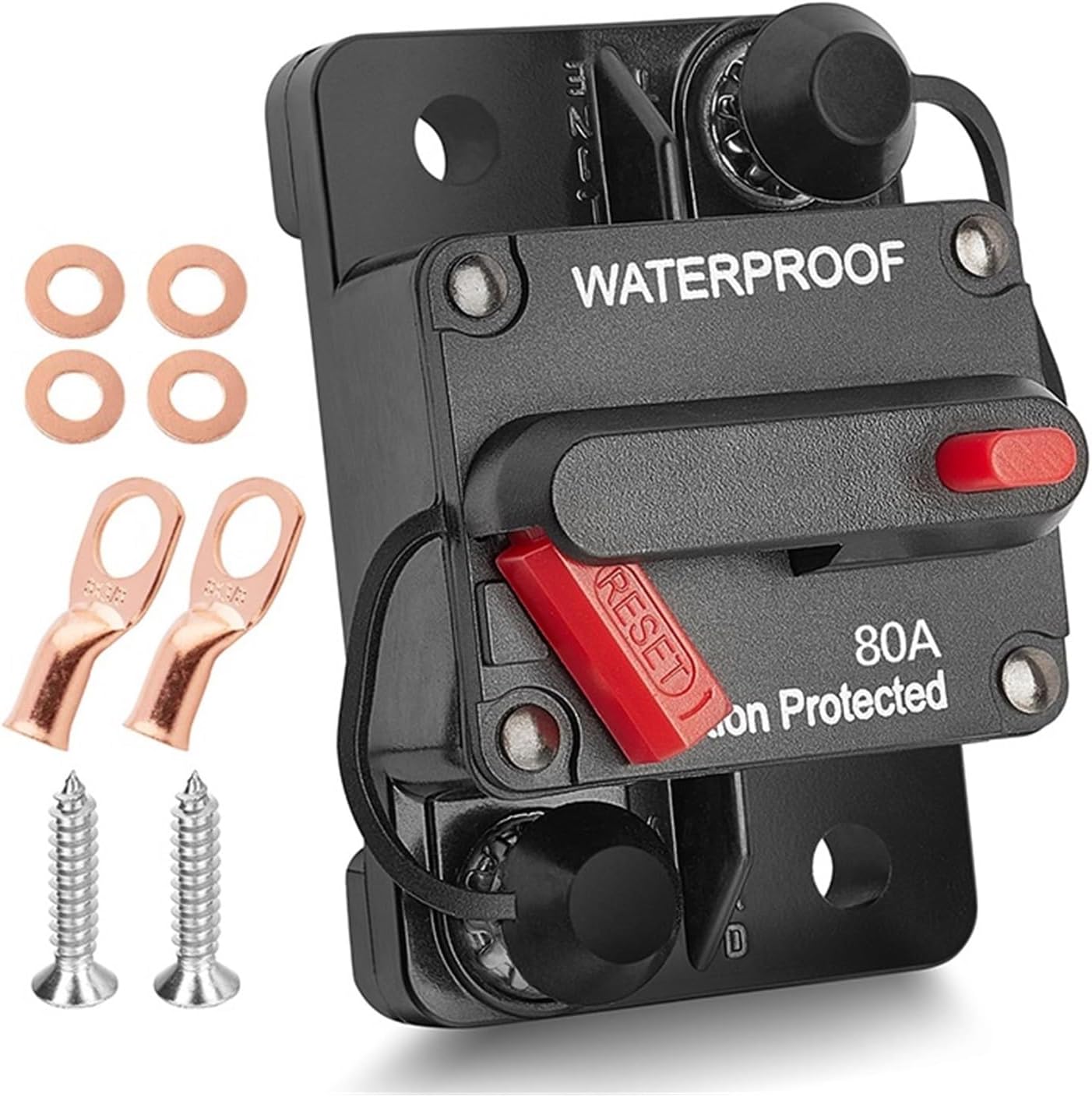 1 PCS 150A 200A 250A 300A AMP DC 12-48V Circuit Breaker Switch Fuse Reset for Car Boat Auto Audio Fuse Car Accessories(150A)