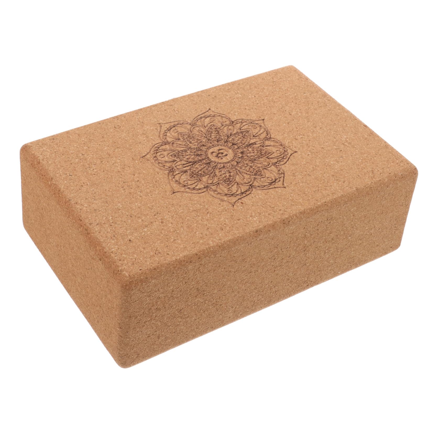 Kork Yoga Block für Dehnung, Entspannung und Training mit Mandala