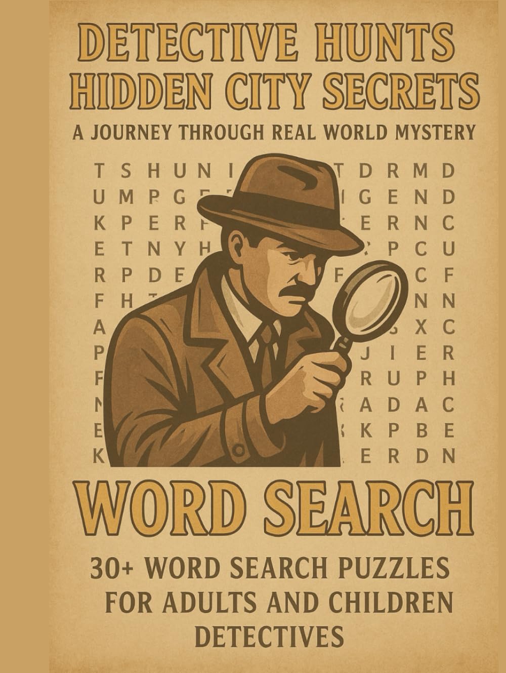 Detective Hunts Hidden City Secrets: A Journey Through Real World Mystery| 30+ Word Search Puzzles for Adults and Children Detectives