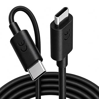 Umake Type-C to Type-C Cable – 68W Fast Charging PD, High-Speed 480Mbps Data Transfer, Strong Nylon Braided Build, Compatible with Motorola Edge & Moto Series Devices – Black – 1M