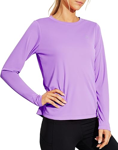 Miniatura 1 de Haimont Camisetas de manga larga con protección solar UPF50+ Dry Fit atléticas para correr, senderismo, camisetas ligeras con protección solar SPF