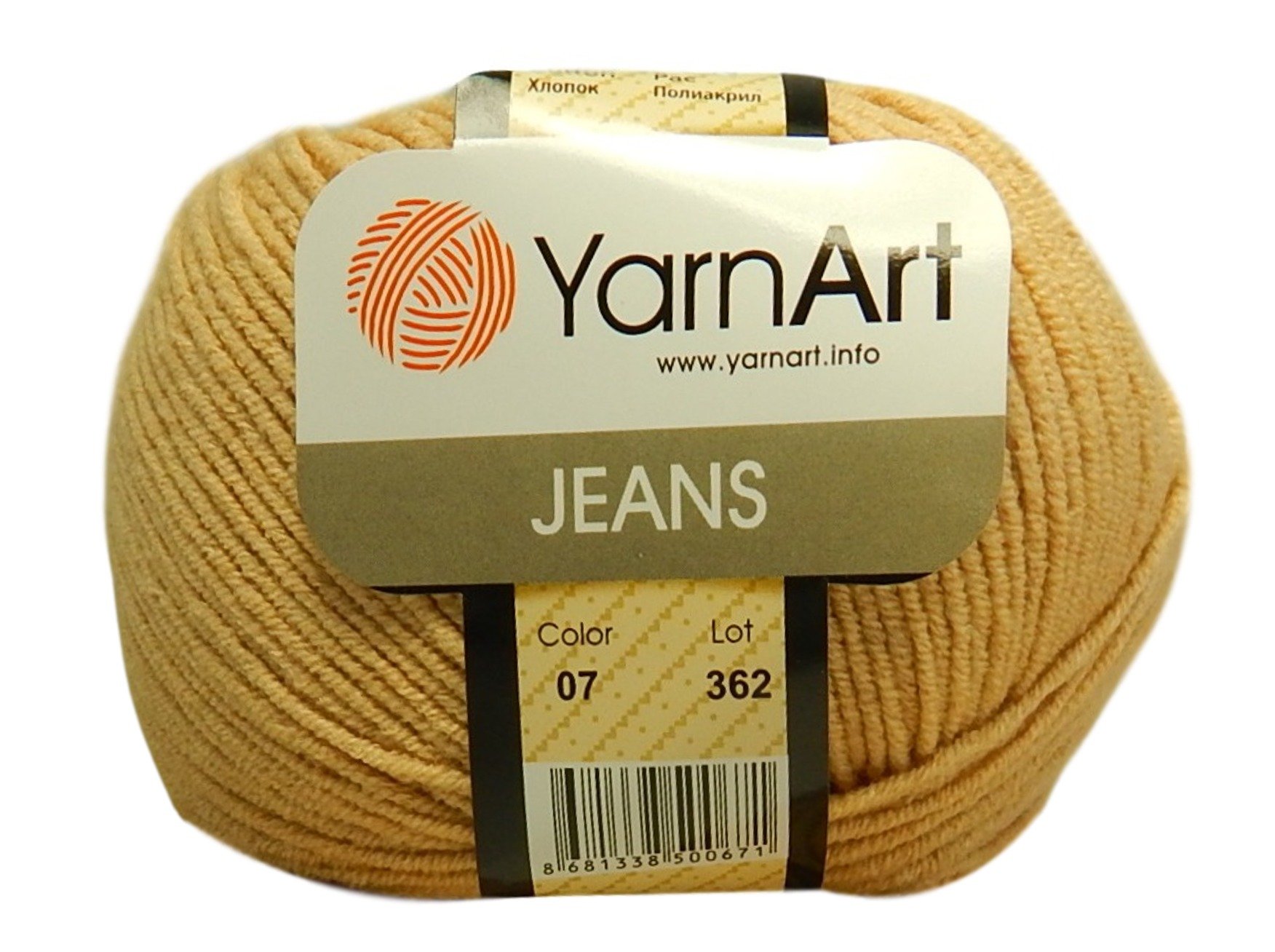 YarnArt El Örgü İpi JEANS, 07, 10x50 gr