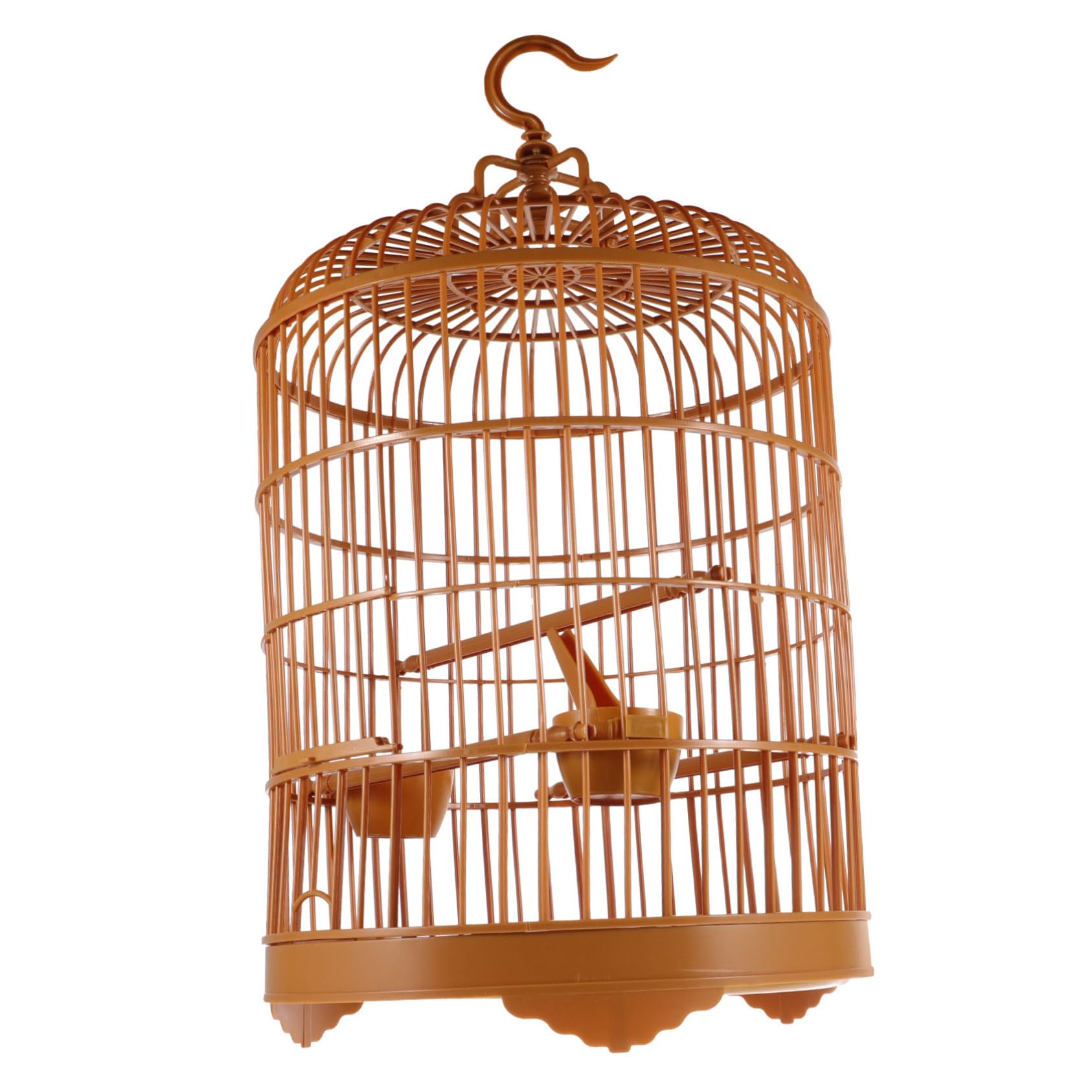 DOITOOL Kunststoff-vogelkäfig Runder Käfig Für Wellensittiche Papageien Unzertrennliche Und Nymphensittiche Mit Standstange Und Bodenschale Vogelbedarf