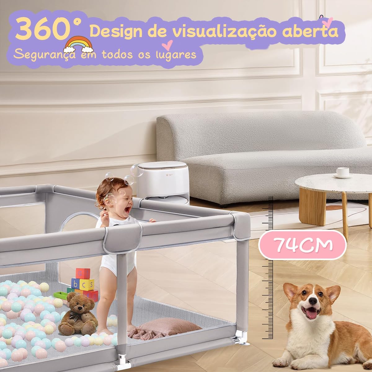 150×180×68cm Cercadinho para Bebe Para Bebês e Crianças Pequenas Chiqueirinho Bebe Para Internos & Externos Cercadinho de Segurança Resistente Para Bebês com Malha Macia e Respirável 150×180×68cm Cercadinho para Bebe Para Bebês e Crianças Pequenas Chiqueirinho Bebe Para Internos & Externos Cercadinho de Segurança Resistente Para Bebês com Malha Macia e Respirável
