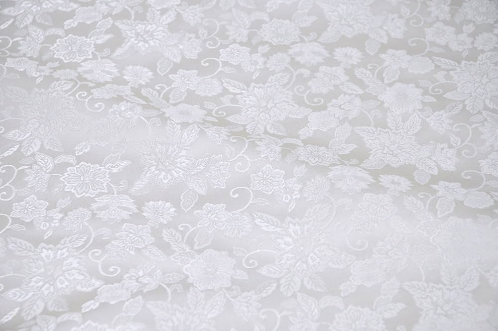 Amazon | 【Oriet Kyotoの布】 金襴 生地 華紋唐草地紋 白（無金