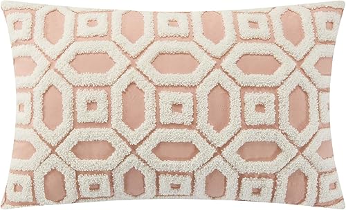 Miniatura 4 de Chic Home Imani - Juego de edredón de 6 piezas jacquard con patrón geométrico de diamantes con diseño de bloques de color, fundas de almohada