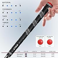 Vista 6 de KNLY Juego de 13 agarres de golf envolventes con tecnología de control de textura cóncava triangular, agarre de goma para todo tipo de clima