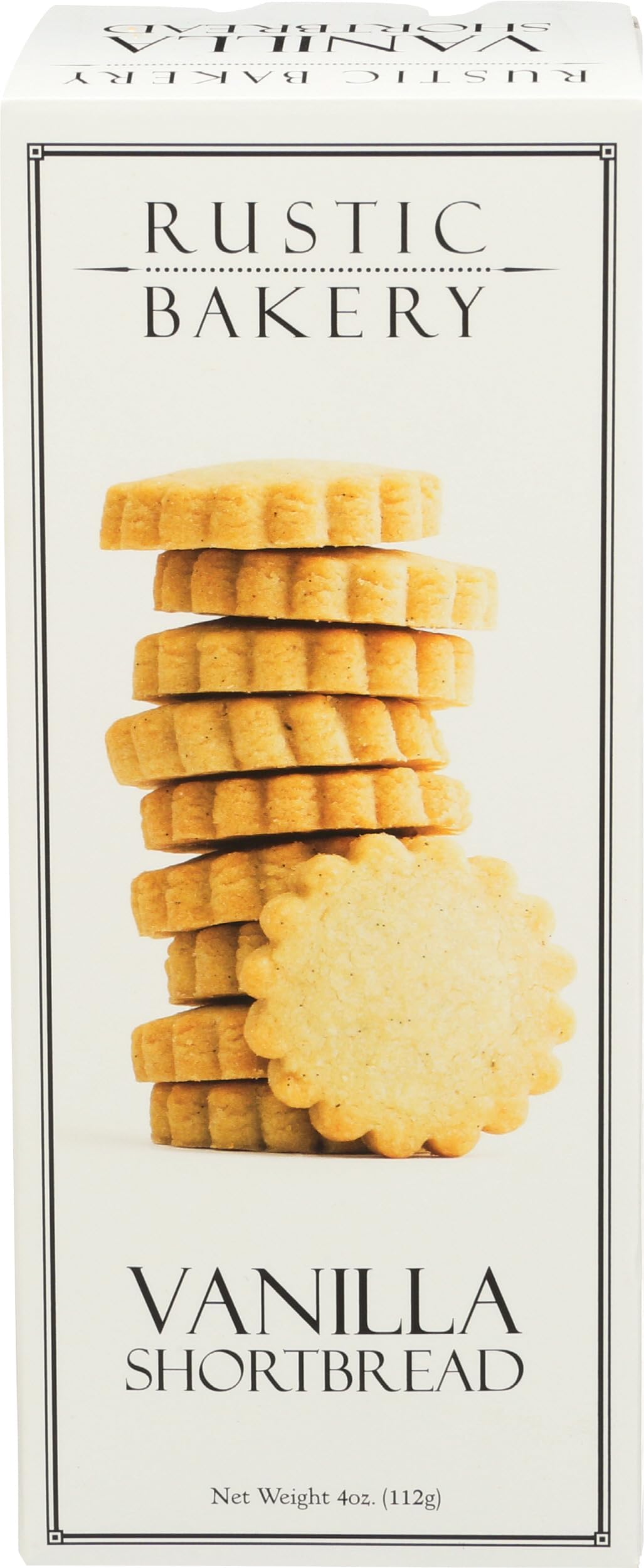 Rustic Bakery Handmade Cookies, Tahitian Vanilla Bean Shortbread, 4 oz