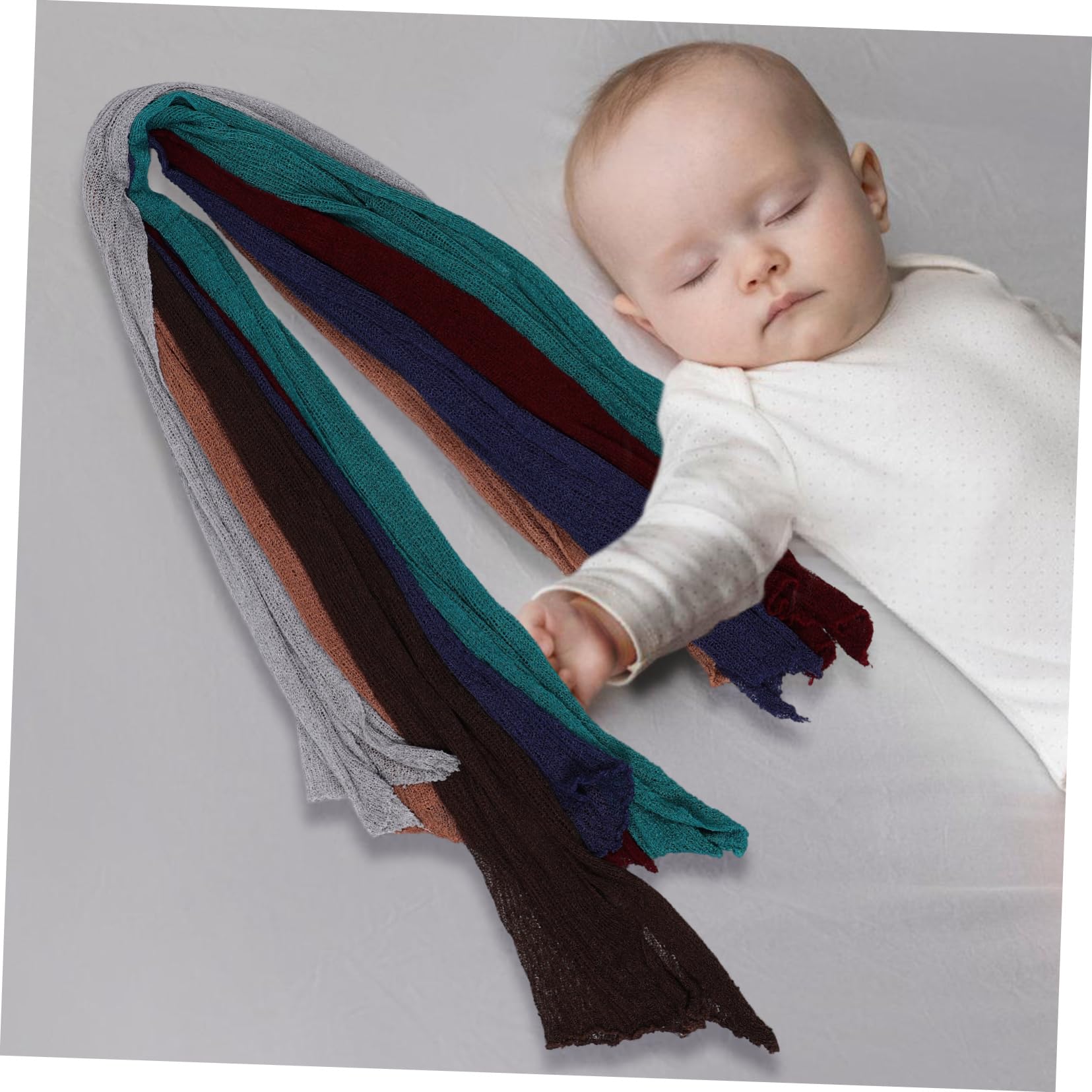 GALPADA 6piezas Mantas Envolventes para Recién Nacidos De Mantas Elásticas Suaves De Punto para Bebés para Sesiones De Fotos De Recién Nacidos y Decoración De Habitación